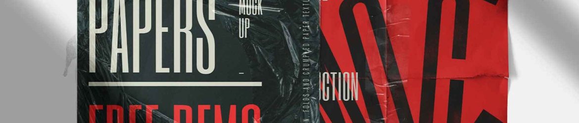 Wrinkled Papers & Plastics Mockup