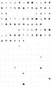 Mapa de caracteres da fonte Xmas Promotions Symbols