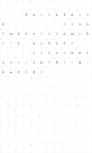 Mapa de caracteres da fonte Xmas Tree