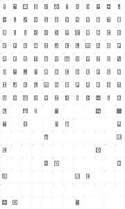 Mapa de caracteres da fonte Y-Grid