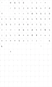 Mapa de caracteres da fonte You Know It