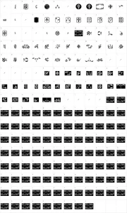 Mapa de caracteres da fonte YY Old English Dingbats