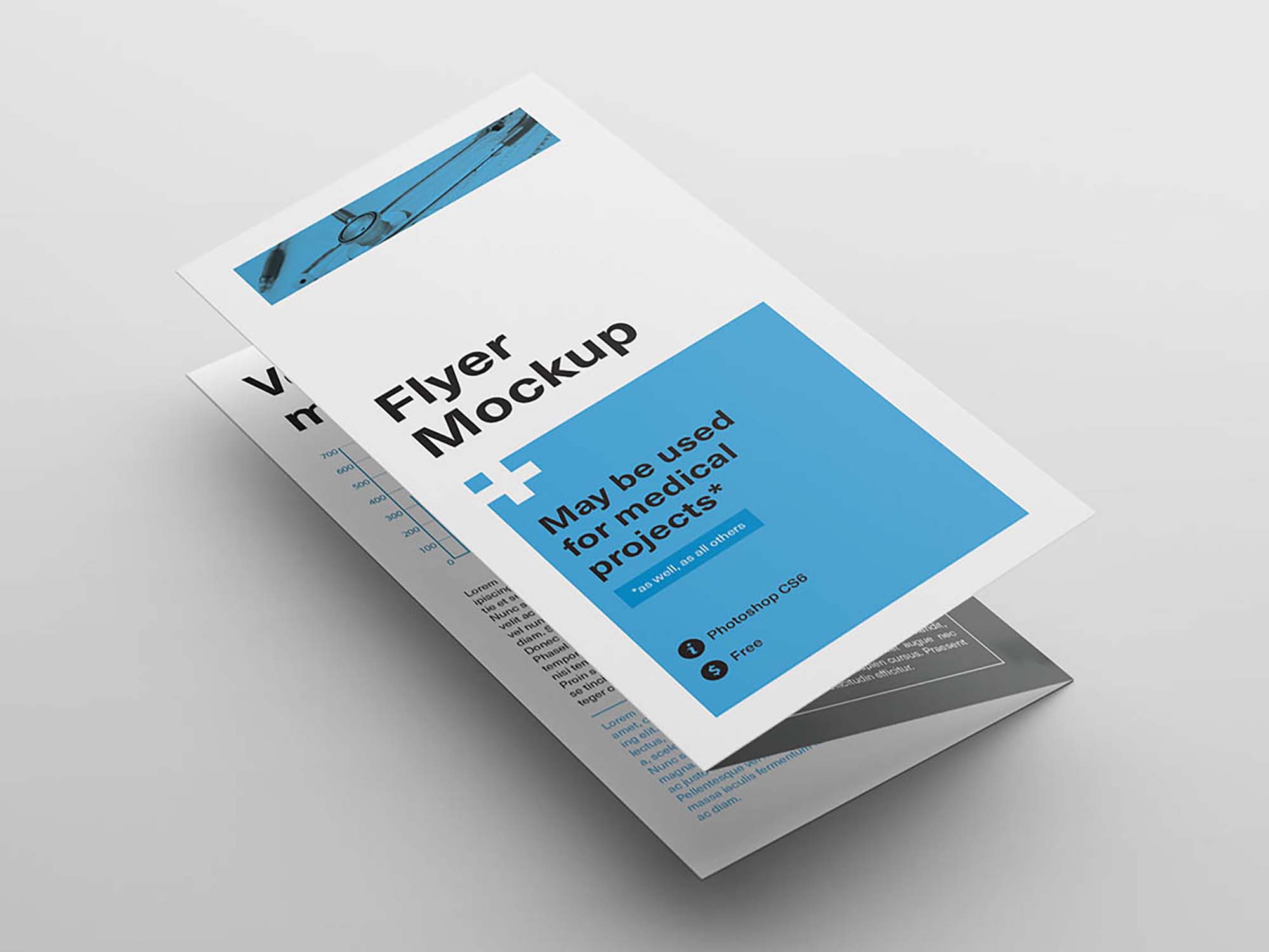 Z Fold Brochure/Flyer Mockup (PSD)