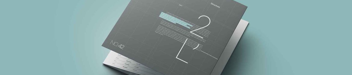 Z-Fold Square Brochure Mockup