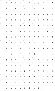 Mapa de caracteres da fonte zai Consul Polish Typewriter