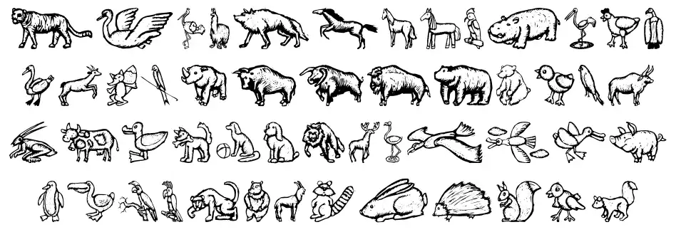 Zoo Woodcuts M