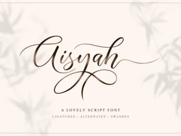 Aisyah Script Font – Fonte Grátis Aisyah Script Font