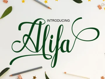 Alifa Script Font – Fonte Grátis Alifa Script Font