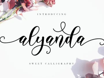 Alyanda Script Font – Fonte Grátis Alyanda Script Font