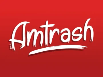 Amtrash Brush Font