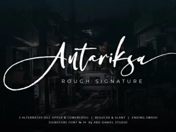 Antariksa Script Font
