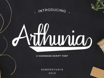 Arthunia Script Font