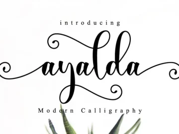 Ayalda Calligraphy Font