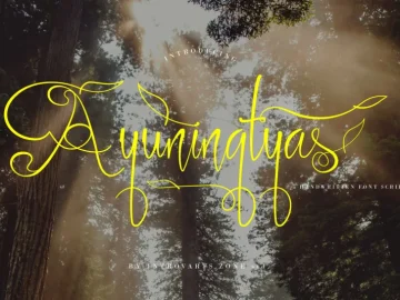 Ayuningtyas Script Font – Fonte Grátis Ayuningtyas Script Font