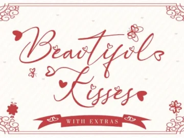 Beautiful Kisses Script Font
