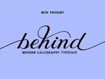 Behind Script Font