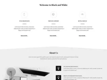 Black & White Lite - Free Black and White Website Template