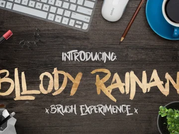 Bllody Rainan Brush Font – Fonte Grátis Bllody Rainan Brush Font