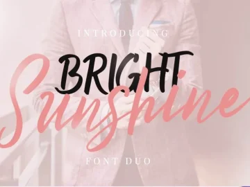 Bright Sunshine Script Font Duo