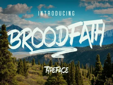 Broodfath Brush Font