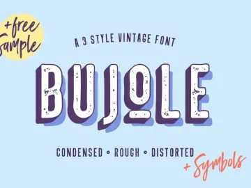 Bujole - A 3 Style Vintage Font