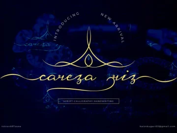Careza Riz Script Font – Fonte Grátis Careza Riz Script Font