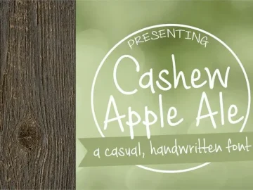Cashew Apple Ale font – Fonte Grátis Cashew Apple Ale font