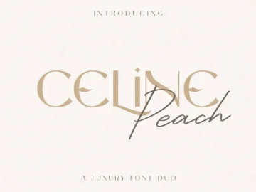 Celine Peach Font Duo