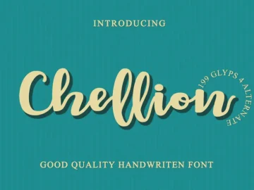 Chellion Script Font – Fonte Grátis Chellion Script Font