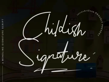 Childish Signature Font – Fonte Grátis Childish Signature Font