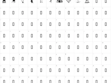 Mapa de caracteres da fonte Chung's Dingbats