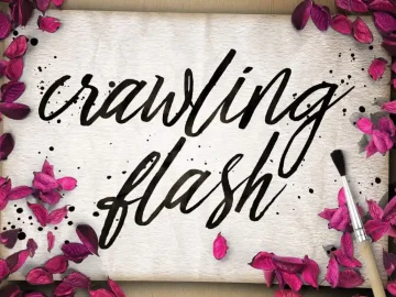 Crawling Flash Script Font