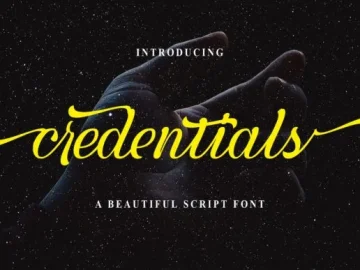 Credentials Script Font – Fonte Grátis Credentials Script Font