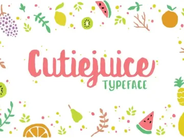 Cutiejuice Script Font