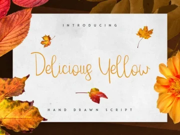 Delicious yellow Script Font