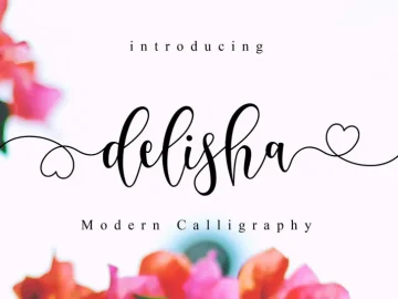 Delisha – Lovely Script Font – Fonte Grátis Delisha - Lovely Script Font
