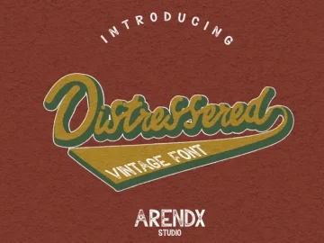 Distressered Vintage Font – Fonte Grátis Distressered Vintage Font