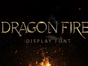 Dragon Fire Display Font