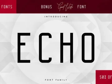 Echo 14 Font Family + Bonus