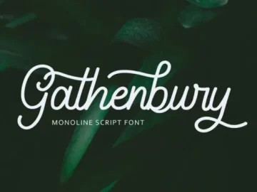 Gathenbury Script Font