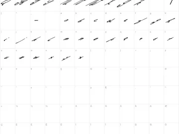 Mapa de caracteres da fonte Gerards Gold