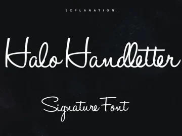 Halo Handletter Font