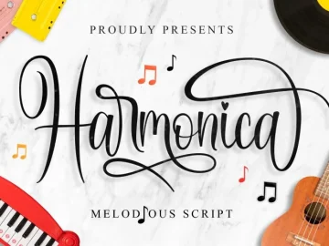 Harmonica Calligraphy Font