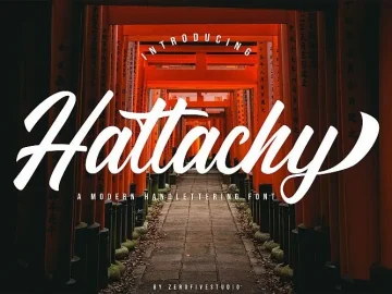 Hattachy Modern Script Font