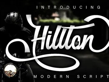 Hillton – Modern Script Font – Fonte Grátis Hillton - Modern Script Font