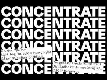 HK Concentrate Typeface