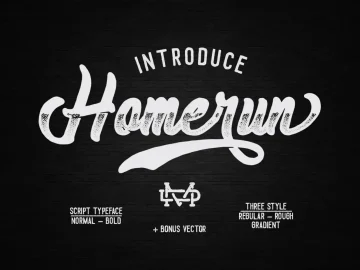 Homerun Script Font