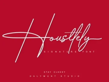 Housttely Signature Font