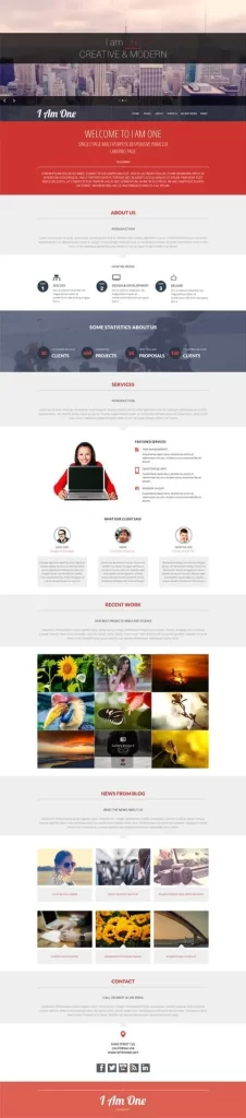 I Am One - Free Single Page