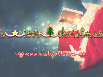 I Love Christmas Font
